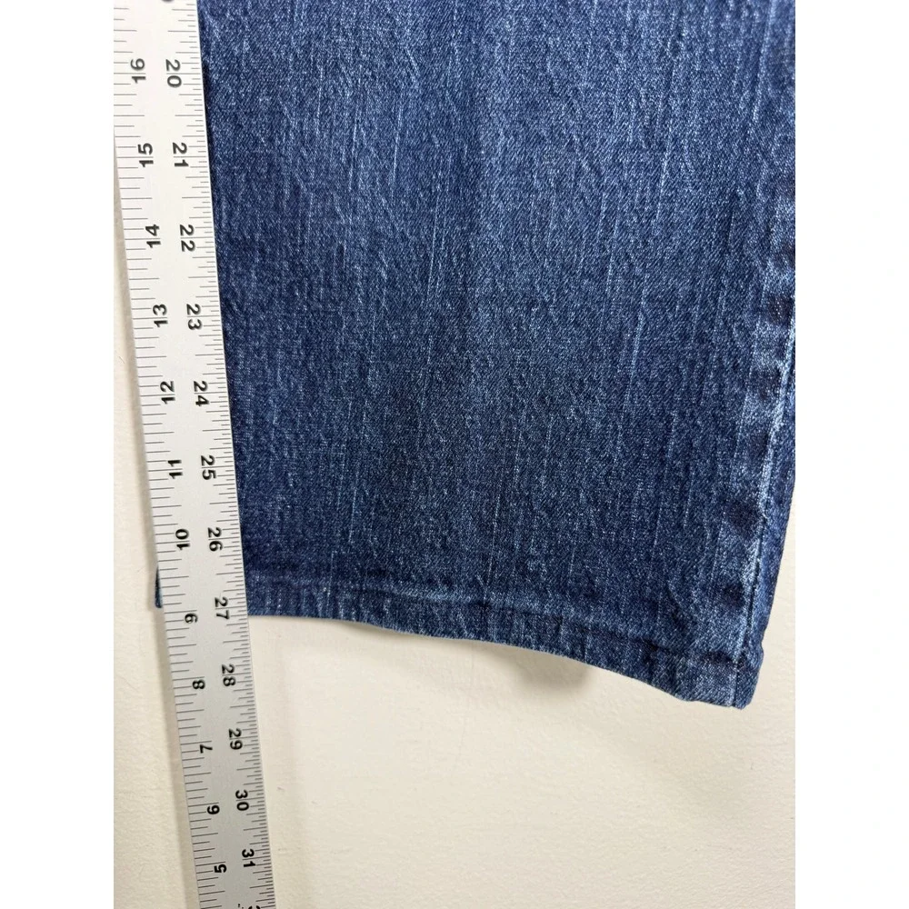 Levis 505 Regular Jeans Men Fits 38x27 Dk Wash Blue Straight Leg Denim Workwear